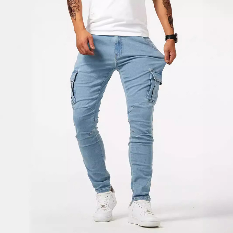 Streetwear Brand Joggers - Street Elastic Jeans Pencil Pants Men