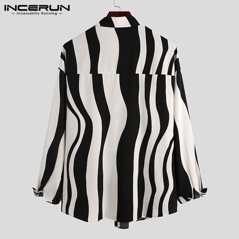 2026 Men Striped Patchwork Shi - Streetwear Brands 2026 评论和价格