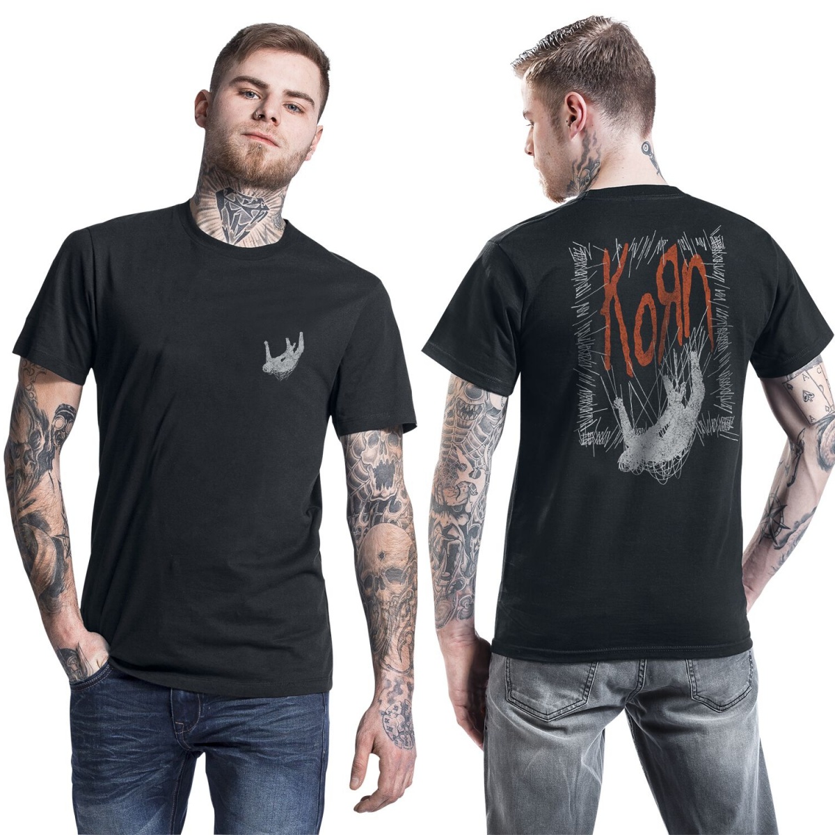 Y2k Korn Graphic Cotton T-shir - Streetwear Brand Y2K 评论和价格