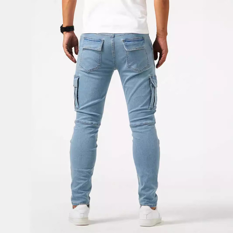Street Elastic Jeans Pencil Pa - Streetwear Brand Joggers 评论和价格