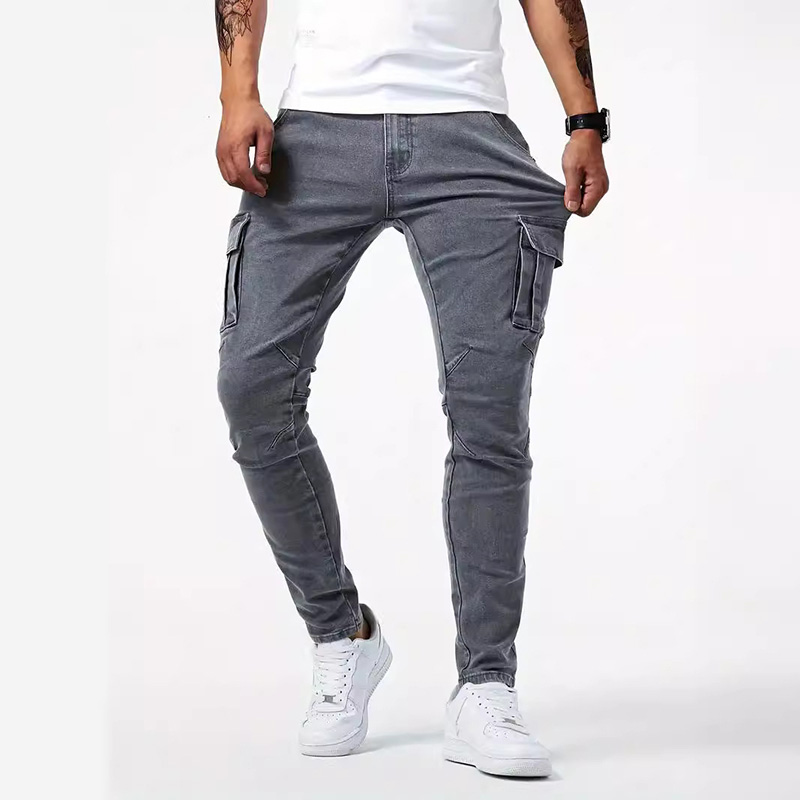 Street Elastic Jeans Pencil Pa - Streetwear Brand Joggers 评论和价格