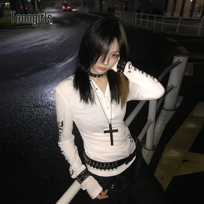 Tonngirls Y2k Vintage T Shirt  - Streetwear Brand Y2K 评论和价格