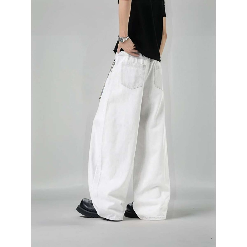 Men's Loose Wide Leg Plaid Pan - Streetwear Brand China 评论和价格