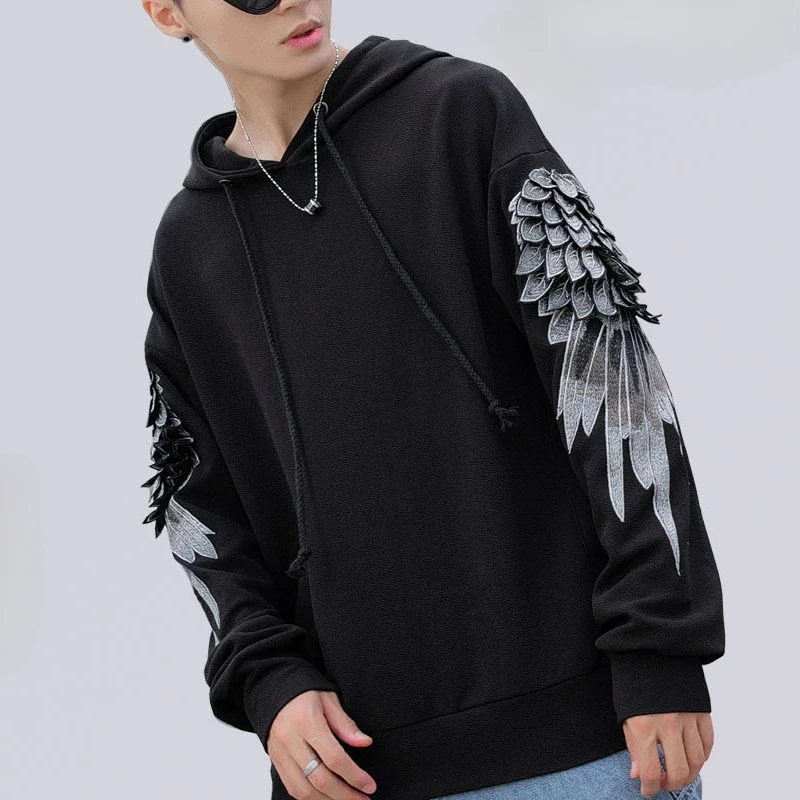 Sweatshirt for Men Hooded Embr - Streetwear Brand Cheap 评论和价格